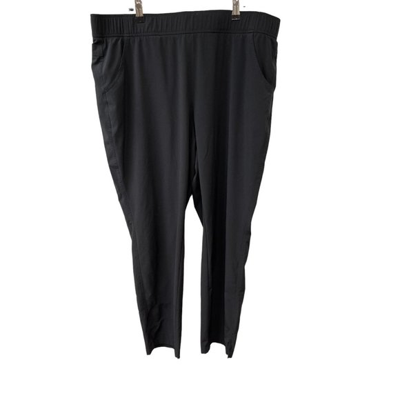 Eddie Bauer Departure Ankle Black Travex Stretchy Pull On Pants Womens - Picture 1 of 8